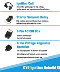 GY6 150Cc PD24J Carburetor Kit With Ignition Coil Starter Solenoid CDI for GY6 125Cc 150Cc Taotao Scooters components