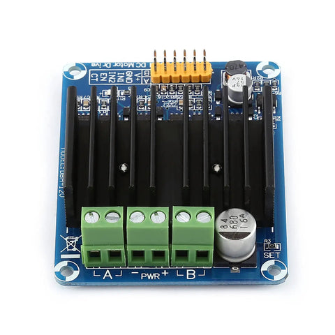 Dual Channel H Bridge Motor Driver Board 5V To 12V 0 To 30A DC Motor Controller for robot with heat sink and components
