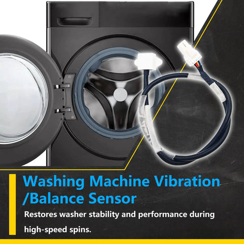 Washing Machine Vibration Balance Sensor Replacement CY120 3D Switch Front Load Washers Easy Install Direct Fit OEM Replacement Part Compatible with WM3555HWA WM1455HWA WV10 WV9 WV7 WV6 WV5 Series, front load washer sensor with cable