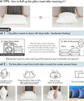 Step-by-step guide for fluffing Outdoor Waterproof Pillow Insert 12x20 Inch For Patio And Couch, Rectangular Lumbar Pillow Form, with images