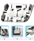 Back view of Mercedes Benz Chrome Rear Bumper Tow Hook Eye Cap Cover Replacement Fits 2015 2019 ML GLE GL GLS W166 W292 Models 1668852323 Easy Install Durable OE Grade Plus showing clip detail.