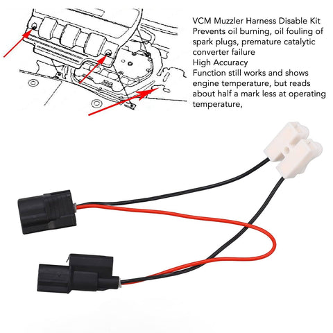 VCM Muzzler Harness Disable Kit plug-and-play module with resistors for catalytic converter failure prevention.