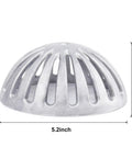 Heavy Duty Aluminum Floor Drain Dome Cover 5-1/2 Inch Width By 2-1/4 Inch Height, rustproof dome strainer side view