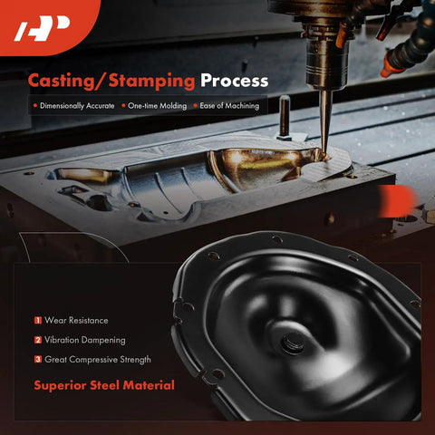 Casting process for Heavy Duty Ring Gear Rear Differential Cover with steel material, fits GM 8.5 or 8.625 inch axles