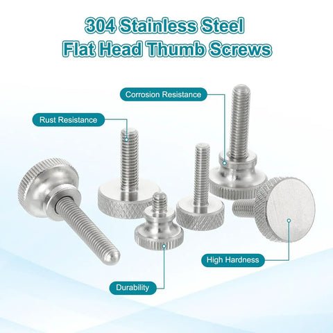 Rock Solid M6 X 12mm Knurled Thumb Screws Made From Hella Durable 304 Stainless Steel With Slick Diamond Grip Heads For Zero Hassle Manual Adjustment On Furniture Lighting And Machinery Fasteners