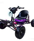 Rugged 72V Adult Electric Off Road Go Kart With Mid Motor Power, 3kW, features LED high beam, 428 chain drive, front view