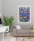 Framed Diamond Art Kit For Adults Round 5D Full Drill Do It Yourself Dope Gem Art Painting Set For Beginners 12x16 Inch