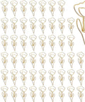 60 Piece Gold Flower Shaped Paper Clips Set For Office And Planner Use Cute Floral Metal Clips For Page Markers