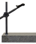 Granite Check Stand For Dial Indicators 8 By 12 By 2 Inch Base With Chrome Arms And Spring Loaded Top Arm For Fine Adjustment