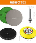 Product size chart for Assorted Grit 3 Inch Pro Grade Silicon Carbide Sanding Discs Set For Wet And Dry Sanding With Hook And Loop Backing