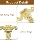 Close-up of Antique Gold Medieval Door Hinges 4 Pcs 4.45 By 2.72 Inches with antique design details.