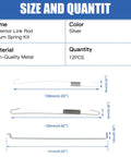 Throttle Return Spring Kit For Predator 212cc And Coleman Mini Bikes Go Karts Governor Rod And Cable Linkage For GX160 GX200 BT200X CT200U KT196 Baja MB200 Engines, silver metal, 12pcs, 109mm 125mm 141mm