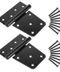 Heavy Duty Gate Hinges Three And A Half Inch Black Iron With Rust Resistant Powder Coat And Galvanized Finish Includes Screws