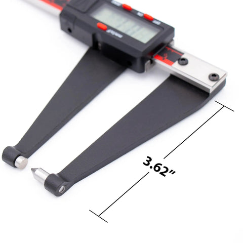 Digital Rotor Gauge 0 To 6 Inch Stainless Steel With Large LCD Inch Metric Fraction Conversion Brake Rotor Thickness Gear