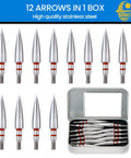 12 Pack Archery Field Points With Screw In Inserts For Recurve And Compound Bow And Crossbow Practice Tips In 100 Grain 125 Grain