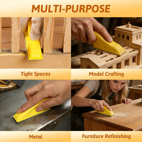 180 Pcs Mini Sanding Kit With Nine Grits From 80 To 1000 Sandpaper And Finger Sanding Blocks used on wood and metal surfaces