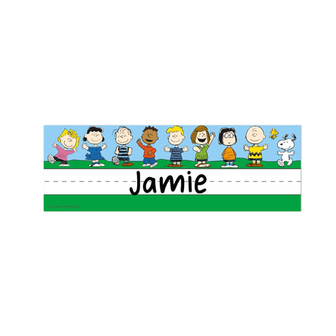 Peanuts Themed Tented Nameplates For Student Desks, 9.5 By 6.5 Inches, 36 Pack, Dual Sided Visibility For First And Last Names