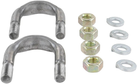 OE Replacement 1310 Series U Bolt Kit With U Joint End Yokes And Bearing Strap, bolts, nuts, and washers for drivetrain upgrades