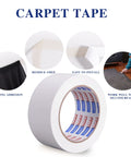 Double Sided Carpet Tape Removable And Residue Free Rug Gripper For Hardwood Floors Clear Multipurpose Mounting Tape For Area Rugs And Anti Slip Grip 2 Inch By 10 Yards 4 Roll Pack Easy Install, showing strong adhesion and easy install features.