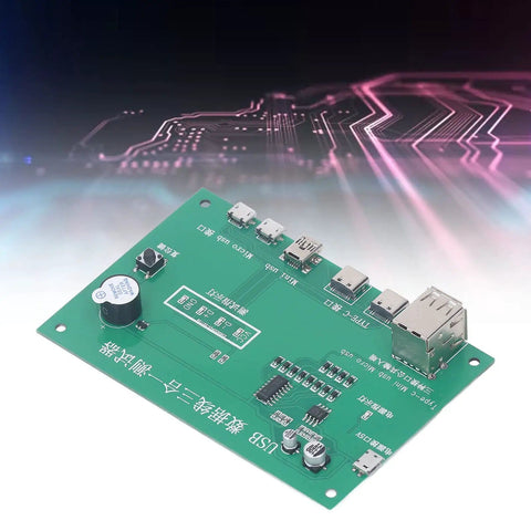 3 In 1 Cable Tester Module With Type C, Mini USB, And Micro USB Ports, PCB Material, LED Alarm for cable troubleshooting
