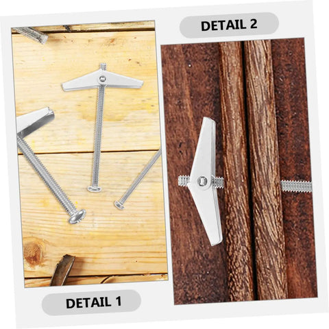 Image of Heavy Duty Toggle Bolts And Wing Nut Kit Wall Anchors For Easy Installation In Drywall And Aircraft Maintenance Projects
