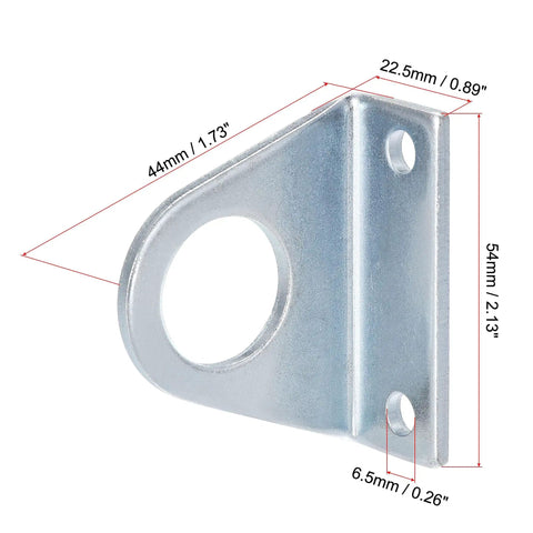 Air Cylinder Rod Clevis Mounting Bracket With 2 Bolt Holes For 20mm Bore MA MAL Pneumatic Parts, 54 X 22.5 X 44mm, 2Pc Kit, rugged zinc bracket with 6.5mm holes