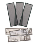 Backplate Filter Cover for PC Case Rear Panel 5.8x17 cm with mesh IO shield and labels for motherboard cooling and aesthetics.