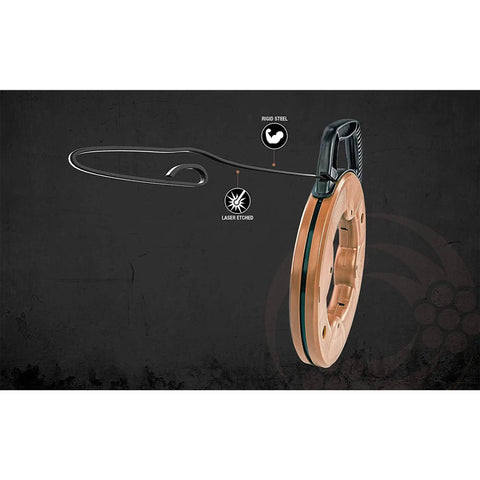 1 Eighth Inch Steel Fish Tape, 240 Feet, Tough As Nails Rugged Spring Steel Tool with Durable Case, side view