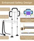 Heavy Duty Bed Rail For Seniors With 400 Lbs Support ASTM Certified Height Adjustable Bed Assist Rail