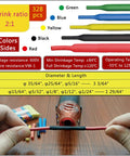 Dope Wire Heat Shrink Tubing Kit With Mini Heat Gun And Storage Box 328 Pcs 2 To 1 Shrink Wrap Tubing in hand use