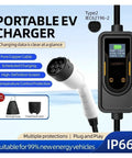 No Fuss Portable Ev Charger 7Kw 3.5Kw With 10 Meter Type 2 Cable Single Phase Wallbox Kit, featuring a high-definition screen and pure copper cable.