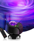 Massive Coverage Galaxy Lights Projector Two Point Zero With Changing Nebula And Galaxy Shapes next to remote control