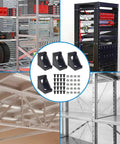 Aluminum Extrusion Corner Brackets Kit For 20S Rails with L shaped brackets, nuts, bolts for heavy duty aluminum profiles and DIY frames.