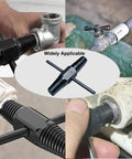 Dual Use Screw Extractor For Stripped And Broken Screws, Easy Out Tool For One Half Inch and Three Quarter Inch Water Pipes in use