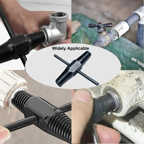 Dual Use Screw Extractor For Stripped And Broken Screws, Easy Out Tool For One Half Inch and Three Quarter Inch Water Pipes in use