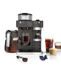 Espresso And Coffee Maker Barista System With Built In Frother Three Espresso Brew Styles Nespresso Capsule Compatible 19 Bar Pressure For Rich Crema At Home Cafe Quality Espresso Cappuccino And Latte Maker Black with coffee servings