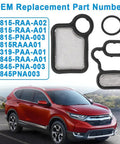VVT VTEC Solenoid Gasket Kit Valve Cover Set Spool Valve Filter Screen for Honda Accord Civic CR V Element and Acura RDX RSX TSX 2002 2015 with CR-V car in background