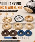 14 Piece Wood Carving Disc Set For Angle Grinder Pro Grade Heavy Duty Complete Woodworking Kit with various wheels