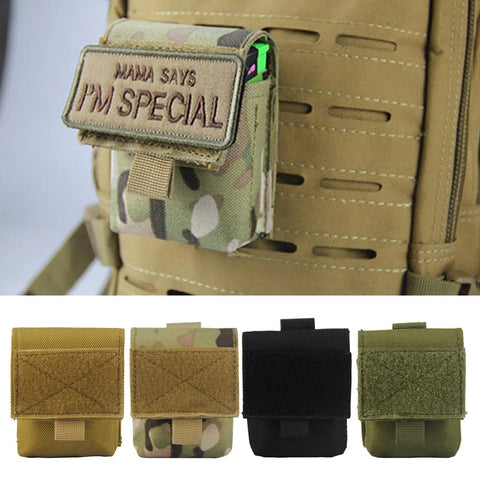 Outdoor Utility Gear Bag Pouch With Cigarette Holder Case And Belt Clip Hiking And Camping Belt Organizer in khaki
