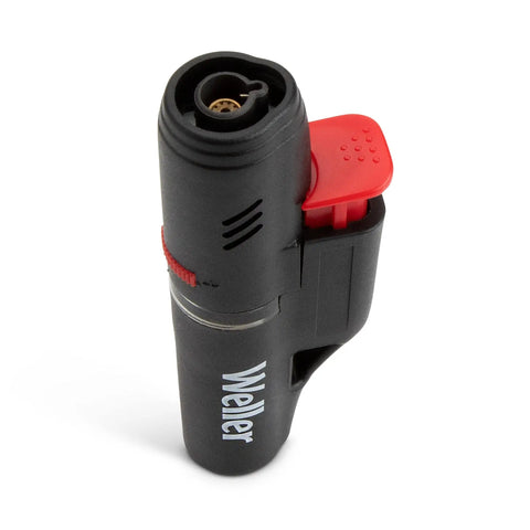Outdoor Ready Mini Butane Torch With Windproof Adjustable Flame Up To 2400F Piezo Ignition For Quick Start Refillable Butane Pocket Sized Blue Torch For Camping Grilling DIY