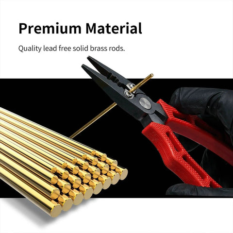 Solid Brass Round Rod Bars For DIY Projects And Model Building 6 Piece Set Of Lead Free Eco Friendly Crafting Spare Parts