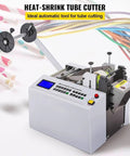 Auto Heat Shrink Tube Cutter With Digital Display, 300W Motor, precise automatic tube cutting machine with digital controls.