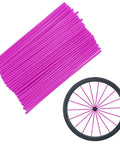 72 Piece Purple Bicycle Spoke Covers Dope Wheel Skins Fit 8 To 21 Inch Rims Universal Rim Wraps for dirt bikes and bicycles