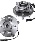 Beefed Up 4WD Front Wheel Bearing Hubs Kit For 2004 2005 2006 2007 2008 Ford F150 2003 2004 2005 2006 Expedition Lincoln Navigator And Mark LT Replacement Wheel Bearing Hubs Assembly, includes 6-bolt pattern and ABS connector.