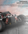4WD 1 To 12 Scale Brushless RC Truck With Metal Chassis All Terrain Off Road RTR 2 4Ghz showcasing hardware oil shock absorbers