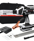 Portable Handheld Arc Welder Gun With IGBT Inverter, 110V, 120 Amp, Lightweight 3.9 Lb, Compact 9.8 By 10 Inch, with accessories