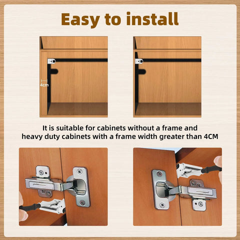 Soft Close Cabinet Dampers Set Of 10 For Cabinets Wardrobes Kitchen And Bookcases With Hydraulic Buffer And Self Closing Mechanism installation