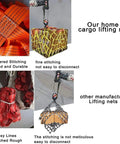 Heavy Duty Cargo Net For Lifting And Securing Loads Tear Resistant Nylon Sling Net For Trucks And Trailers shown in use.