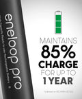Slick Dope High Capacity NiMH Rechargeable Battery Pack With Fast Lane Smart Station shows 85% charge for one year.