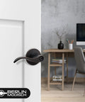 Entrance Lever Door Handle Set With Reversible Lever For Right Or Left Handed Doors Includes Single Cylinder Deadbolt